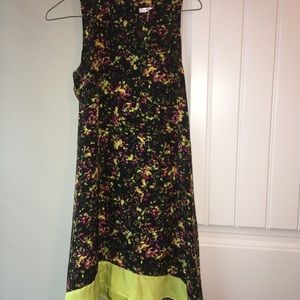 Watercolor high-low dress